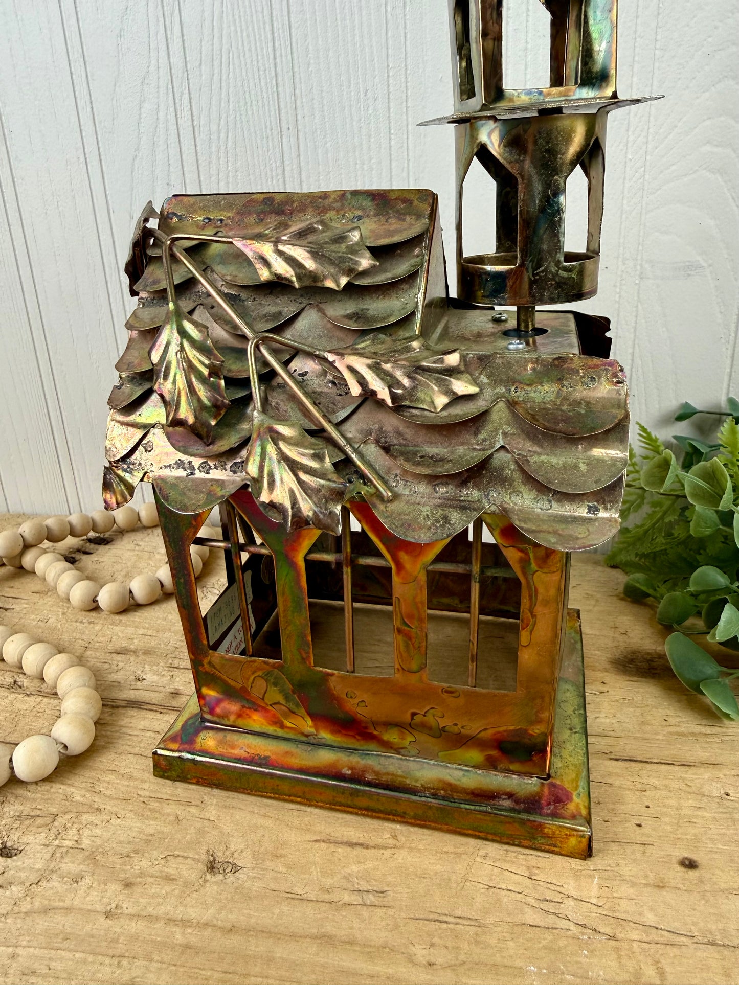 Vintage Mid-Century Berkeley Designs Metal Church Music Box