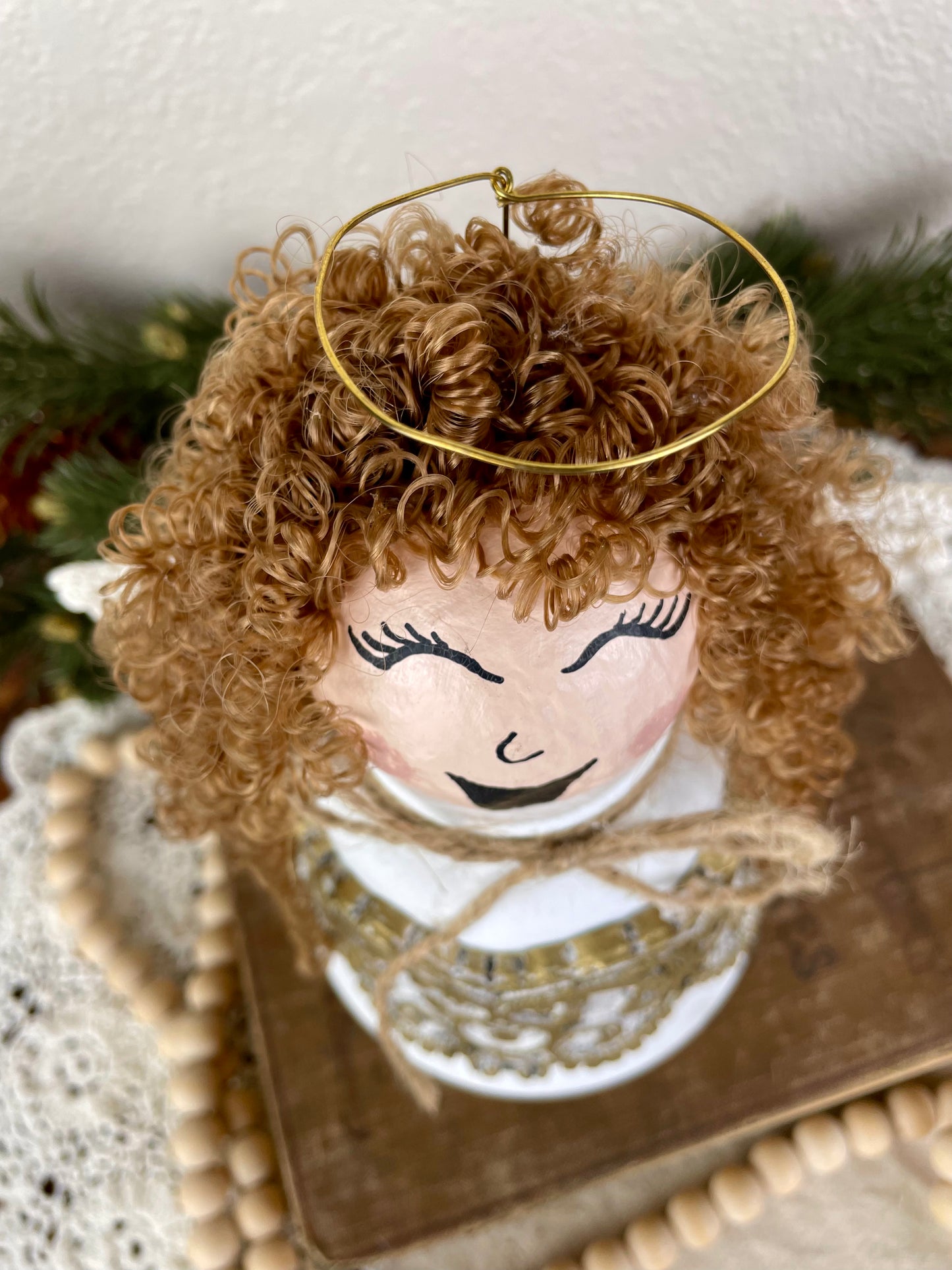 Handmade Upcycled Angel Tree Topper