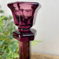 Vintage Amethyst Glass Candlestick