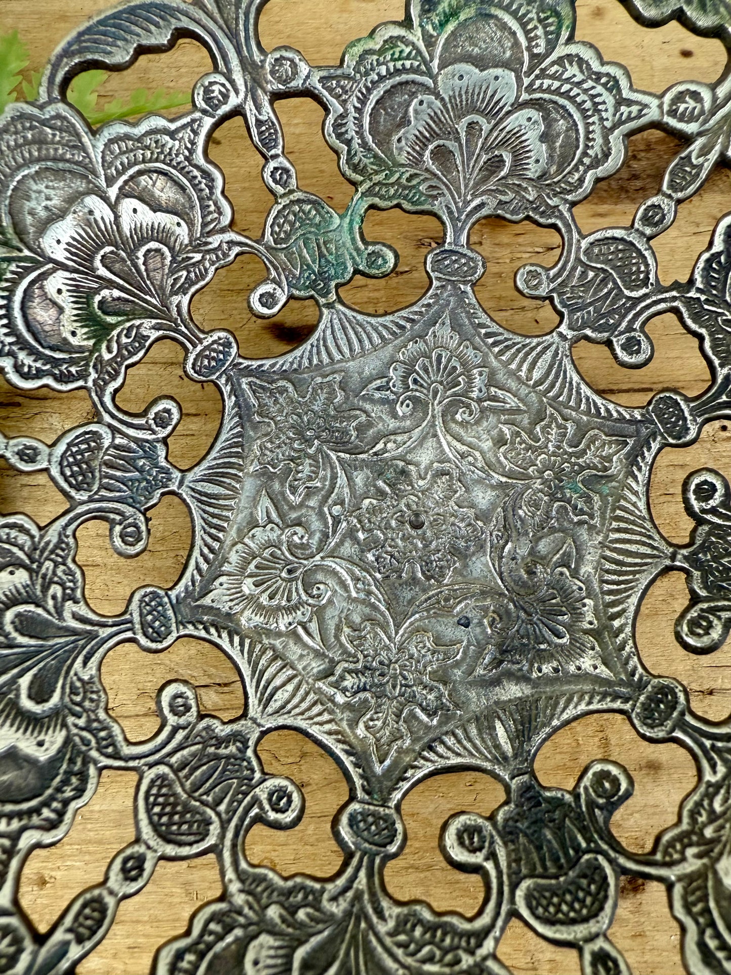 Vintage Filigree Style Footed Silver-plated Bowl