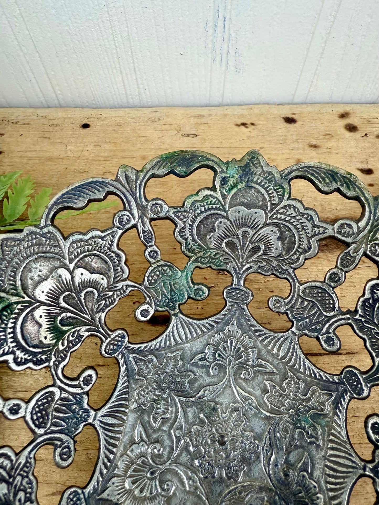 Vintage Filigree Style Footed Silver-plated Bowl