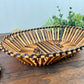 Vintage Mid-Century Bamboo Slat Basket