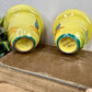 Vintage Hand Painted Italian Majolica Pottery Planter Set