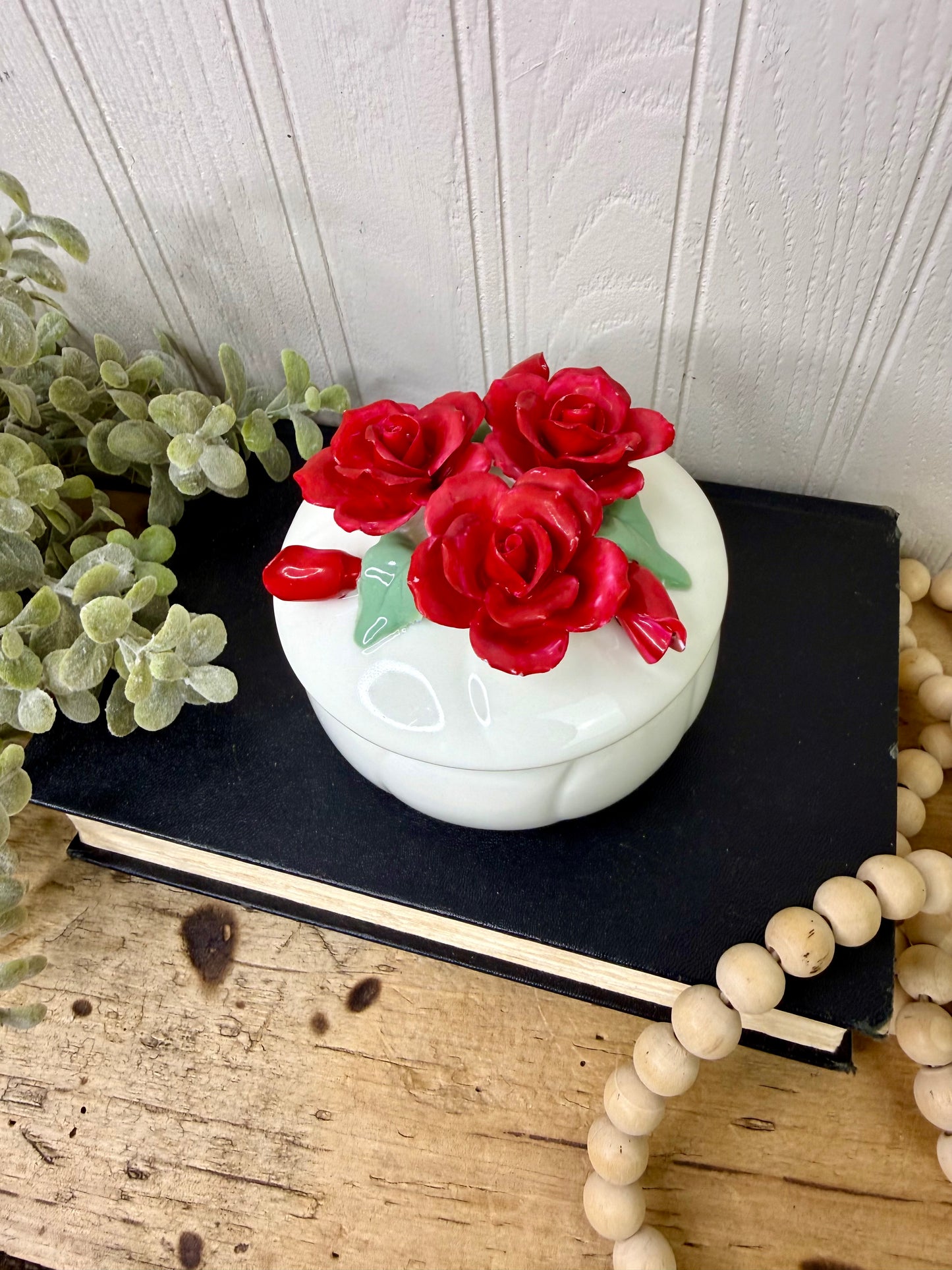Vintage Heritage House Porcelain Musical Trinket Box