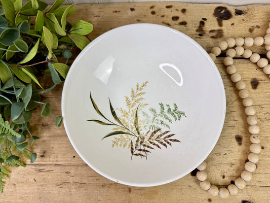 Vintage Mid-Century Fern Serving Bowl