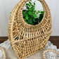 Vintage Hanging Wall Basket with Greenery