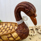 Vintage Wicker Duck Basket with Lace Bow