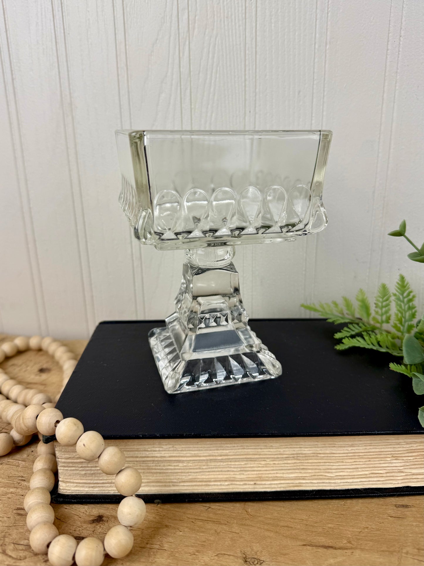 Vintage Jeanette Glass Company Wedding Compote Dish