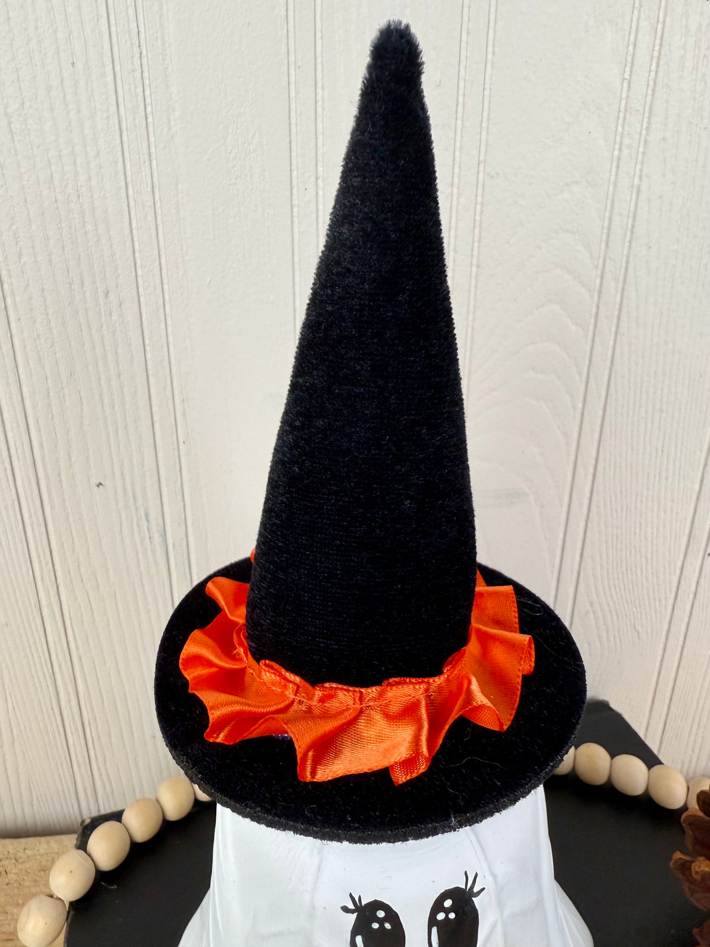 Handmade Light Shade Ghost with Black Hat