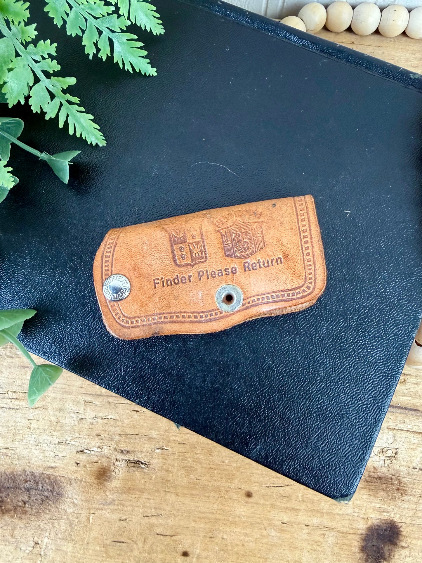 Vintage Promotional Leather Key Fob from Ottumwa, IA- Glover Motor Co.
