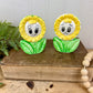Vintage Ceramic Happy/Sad Sunflower Salt & Pepper Shaker Set