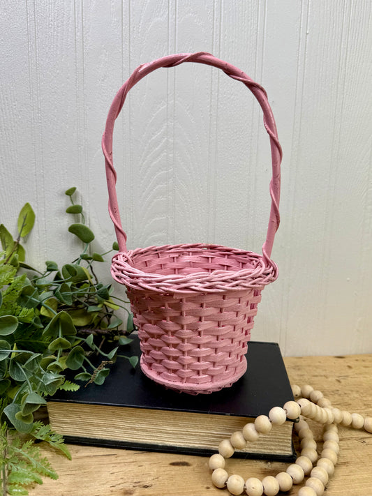 Vintage Pink Spring Basket