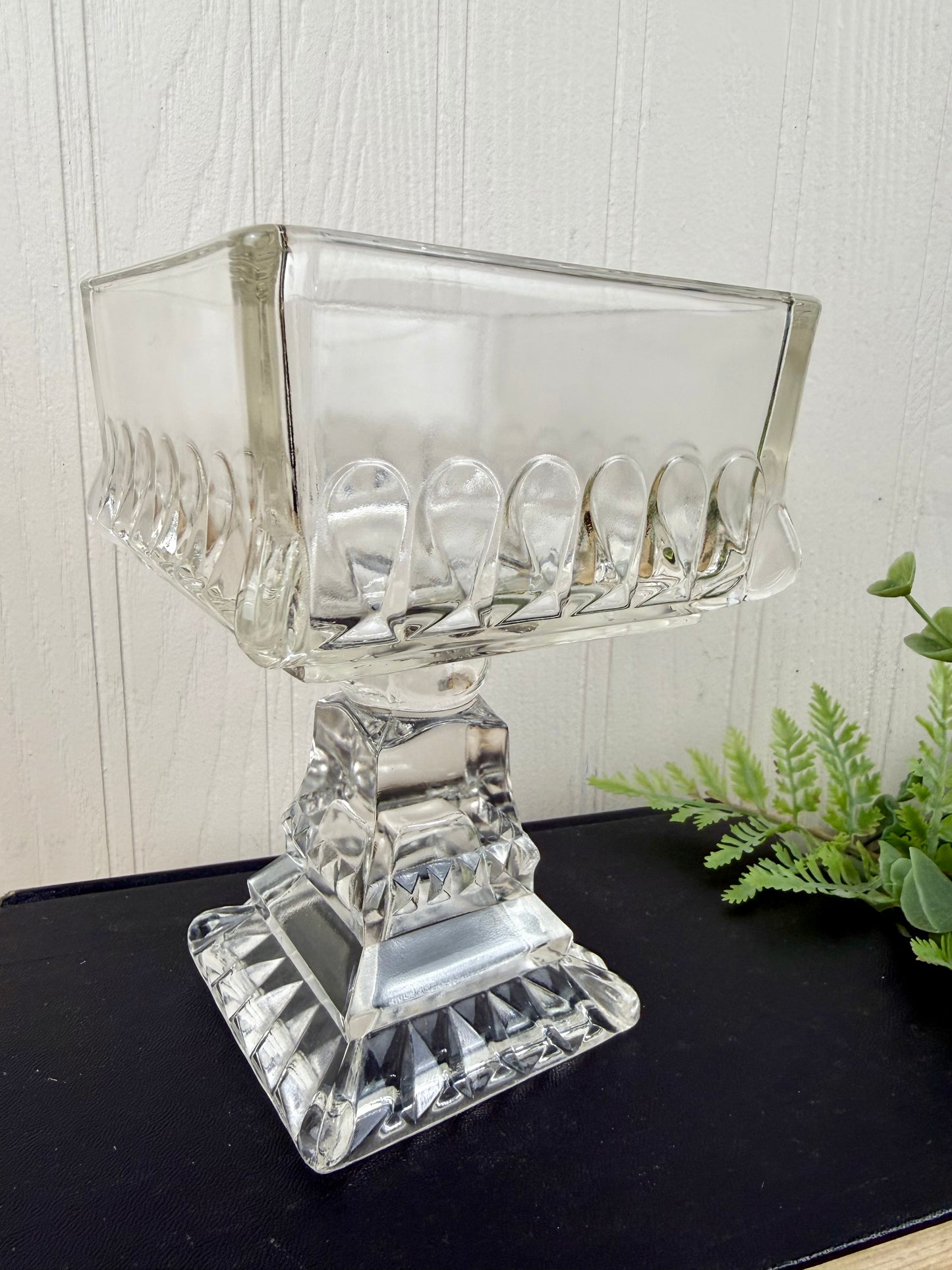 Vintage Jeanette Glass Company Wedding Compote Dish