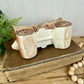 Vintage Ceramic Covered Wagon Planter