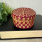 Vintage Miniature Seagrass Basket with Lid