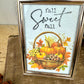 Handmade Fall Sweet Fall Art in Brass Frame