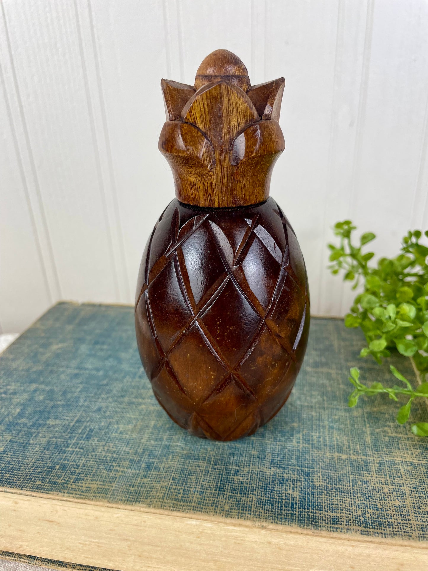 Vintage Carved Wood Pineapple Nutcracker