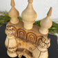 Vintage Wooden Cathedral Figurine