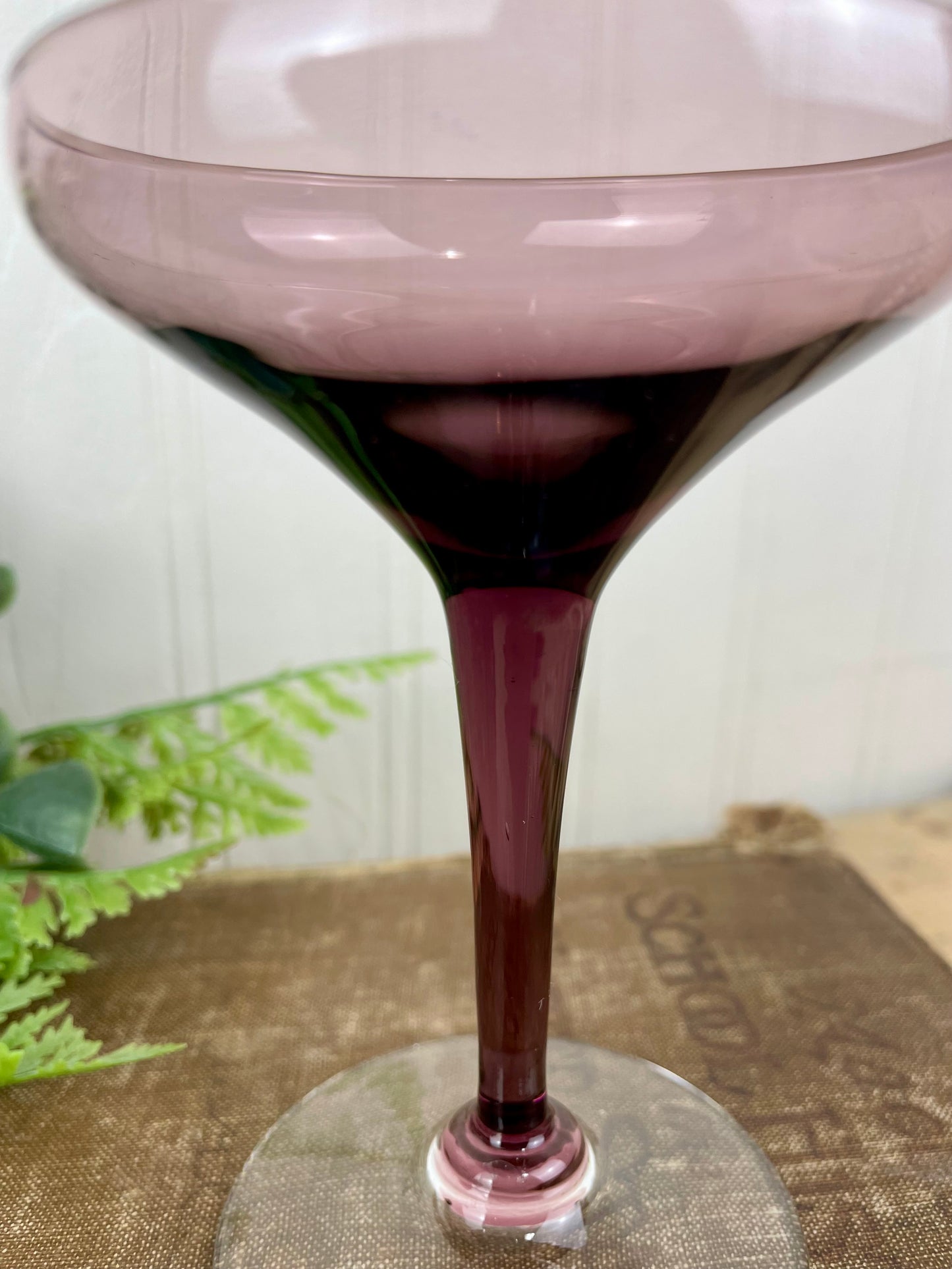 Vintage Amethyst Coupe Glass