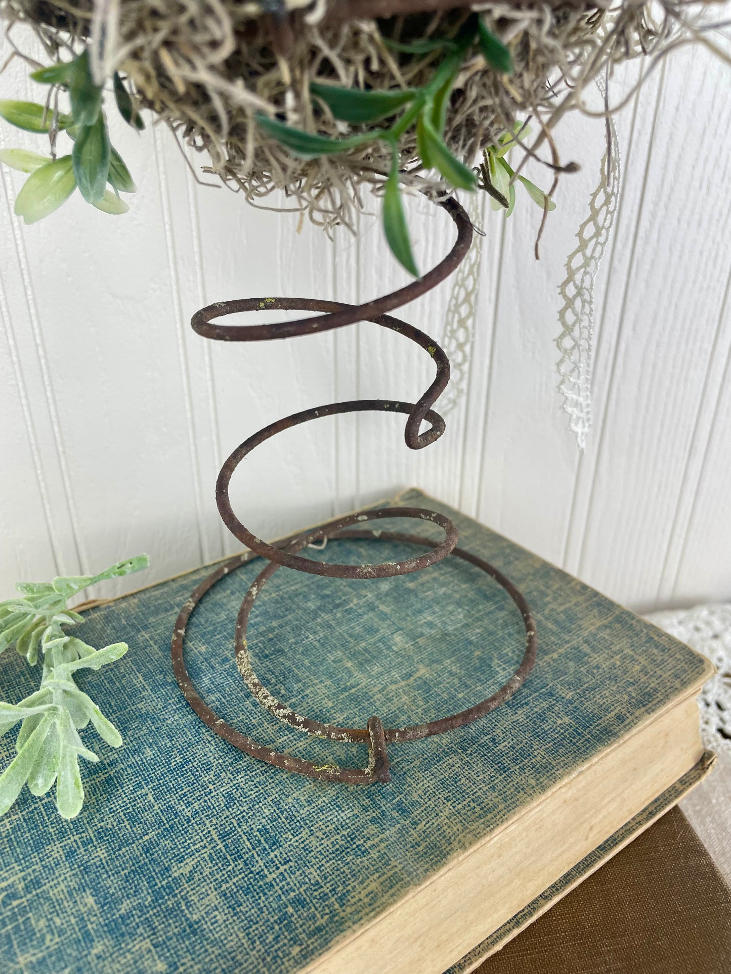 Handmade Rustic Bed Spring Nest with Pink Egg