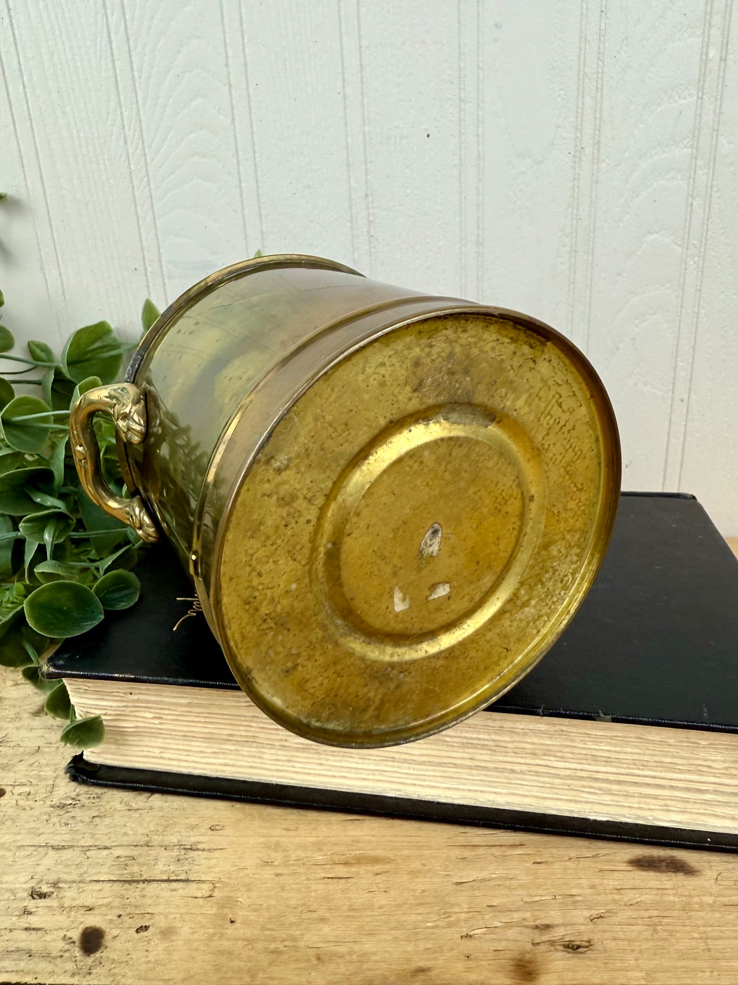 Vintage Brass Milk Can Vase