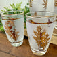 Vintage Libbey "Golden Foliage" Frosted Glasses