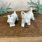 Vintage Porcelain Miniature Scottie Dog Set