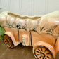 Vintage Ceramic Covered Wagon Planter