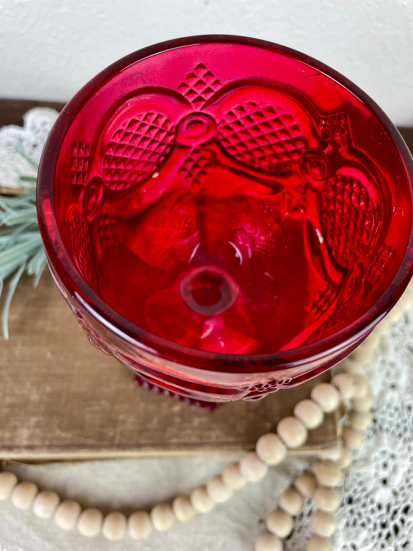 Vintage Red Goblet