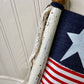 Handmade Spindle Flag with Stripe Pattern