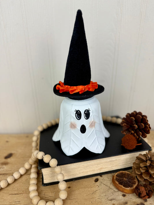 Handmade Light Shade Ghost with Black Hat