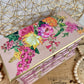 Hand Painted Pink & Burgundy Ombre Jewelry Box