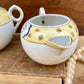 Vintage Nippon Hand Painted Porcelain Creamer & Sugar Dish Set