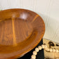 Vintage Mid-Century Walnut Pedestal Bowl