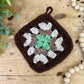 Vintage Crocheted Granny Square Potholder