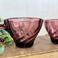 Vintage Hazel Atlas Set of Moroccan Amethyst Glass Punch Cups