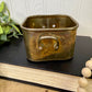 Vintage Brass Square Container with Handles