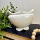 Vintage Porcelain Planter with Hand Painted Florals