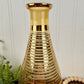 Vintage Mid-Century Gold Striped Glass Decanter