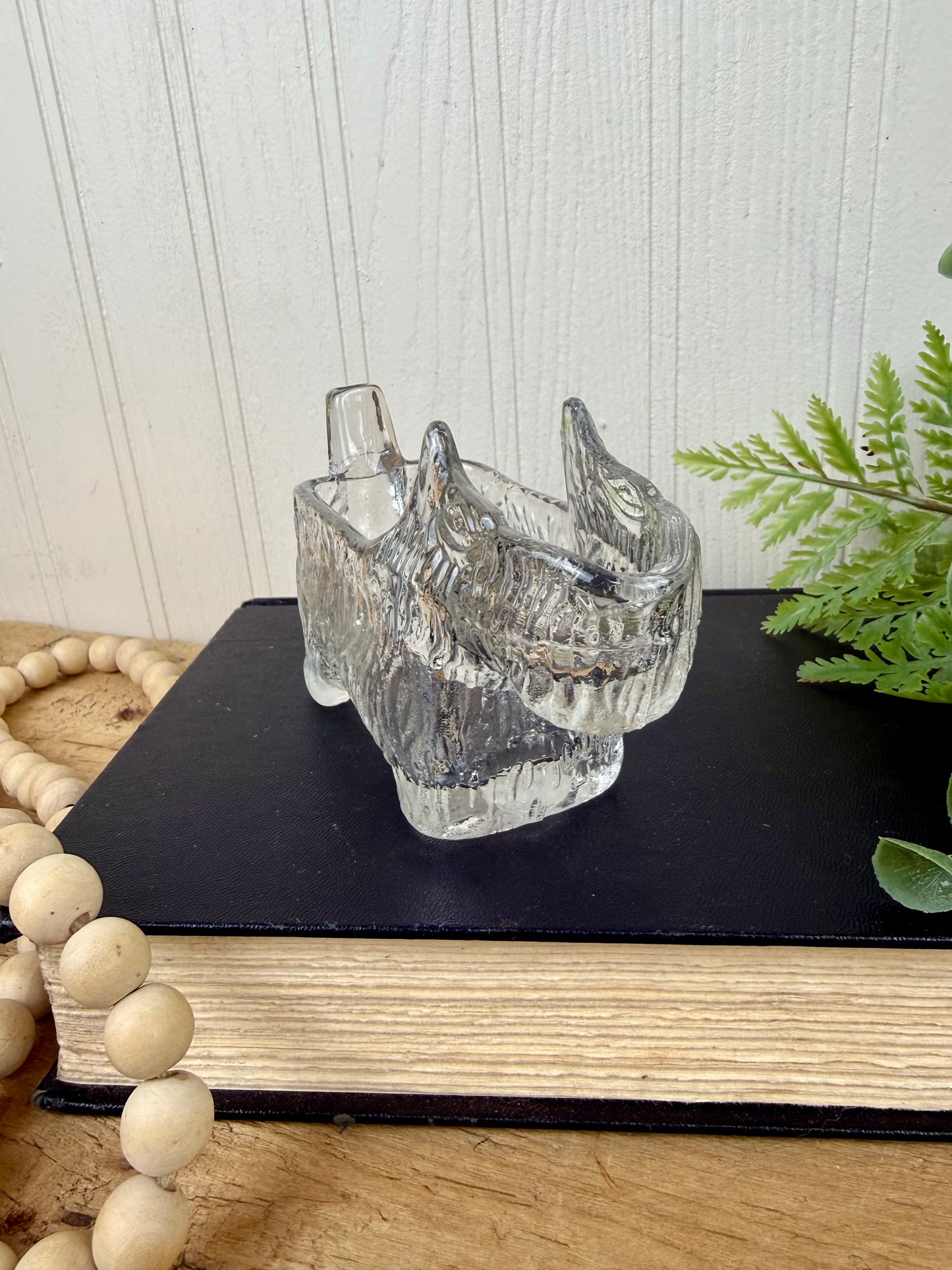 Vintage 1930’s L.E. Smith Pressed Glass Scottie Dog Spoon Rest