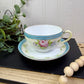 Vintage Nippon Teacup & Saucer Set with Hand Painted Roses
