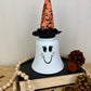 Handmade Light Shade Ghost with Orange Hat