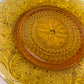 Vintage Indiana Glass Tiara Amber Salad Plate