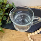Vintage Crystal Glass Creamer with Etched Florals