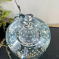 Vintage Clear Bubbled Art Glass Apple Paperweight