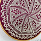 Vintage Handmade Hanging Doily in Embroidery Hoop