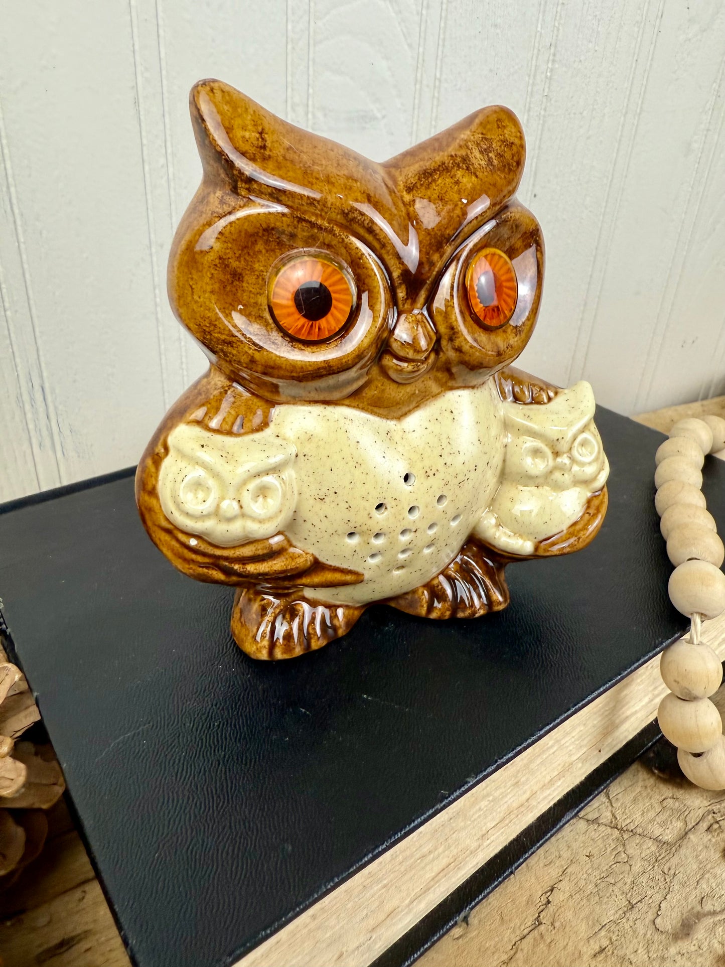 Vintage Mid-Century Ceramic Owl Figurine