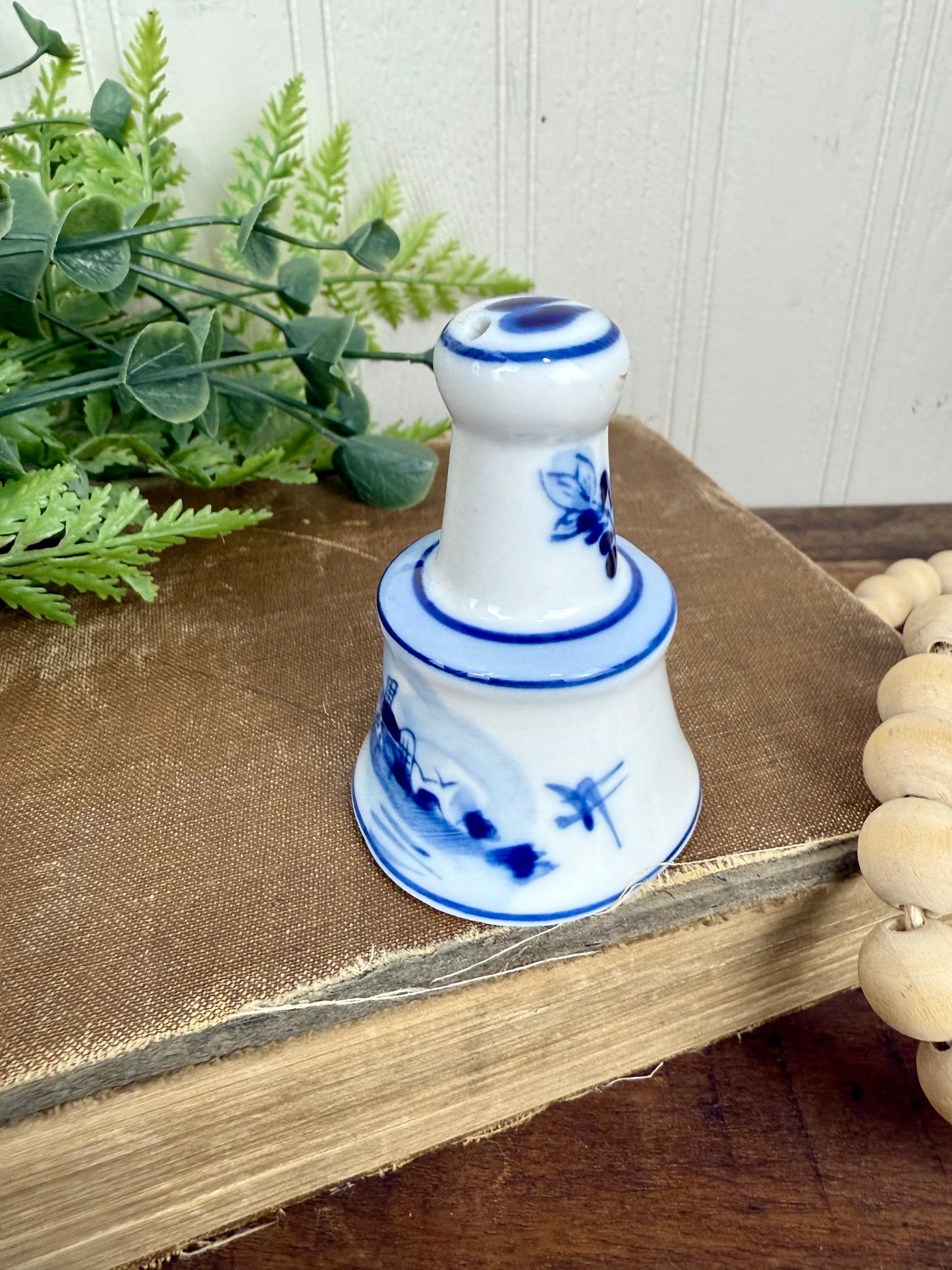 Vintage Hand Painted Delft Porcelain Figurine from Pella, Iowa