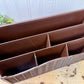 Vintage 1970’s Action Industries Faux Wicker Letter Organizer