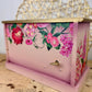 Hand Painted Pink & Burgundy Ombre Jewelry Box